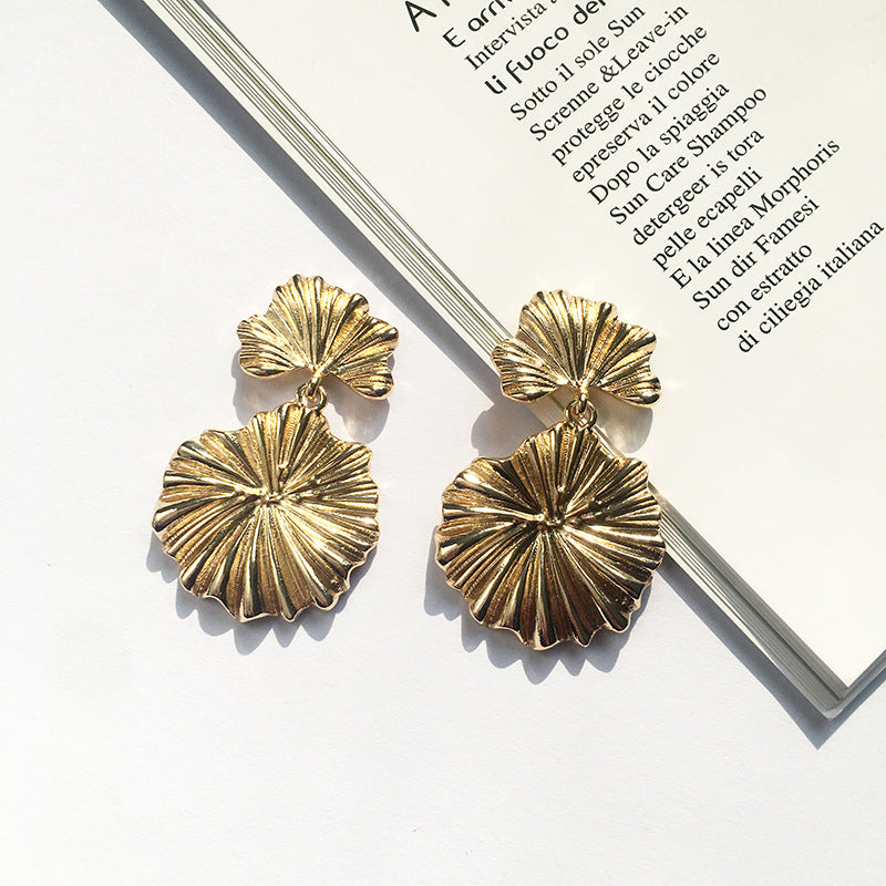 Parisian Chic Leaf Design Earrings - Vienna Verve Collection