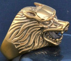 Titanium Steel Wolf Head Ring for Men - Bold Retro Jewelry Statement