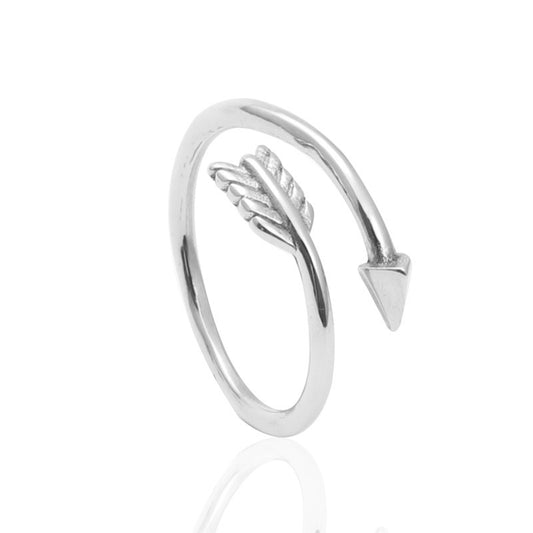 Titanium Couples Heart and Arrow Ring – Stylish Love Band for Him and Her