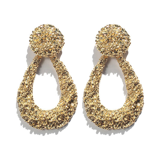 Dynamic Vienna Verve Metal Droplet Earrings with Unique Design