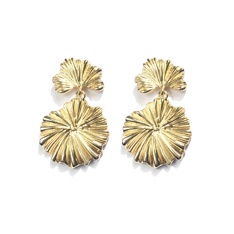 Parisian Chic Leaf Design Earrings - Vienna Verve Collection