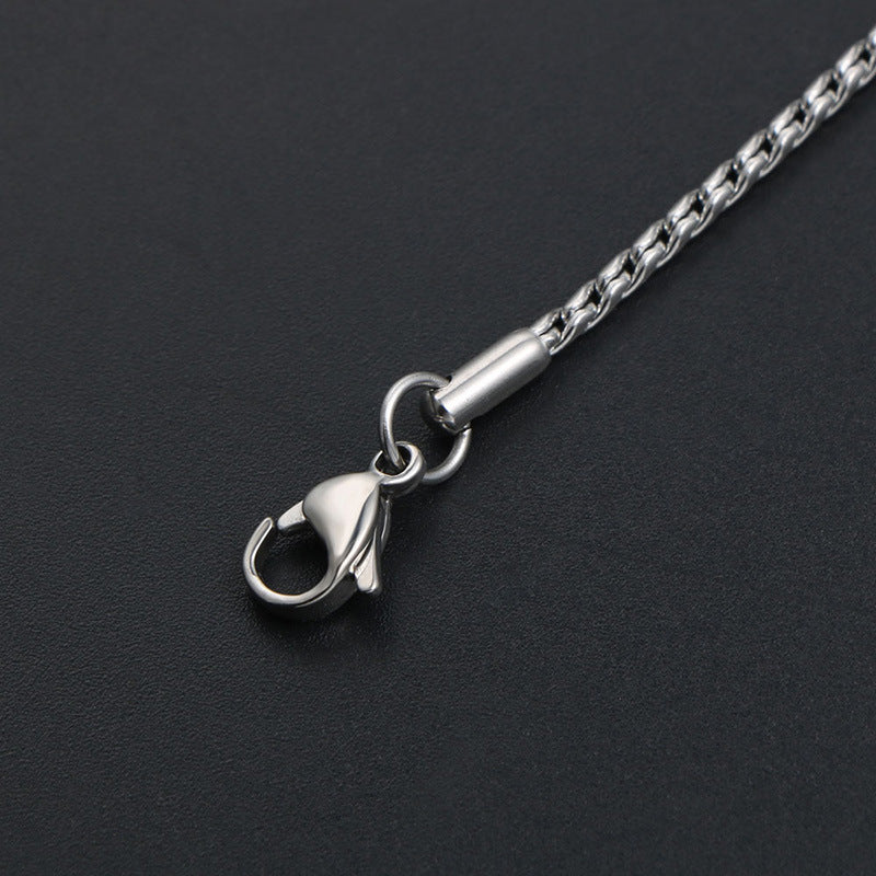 Men's Elegant Two-Strand Braided Titanium Steel Necklace