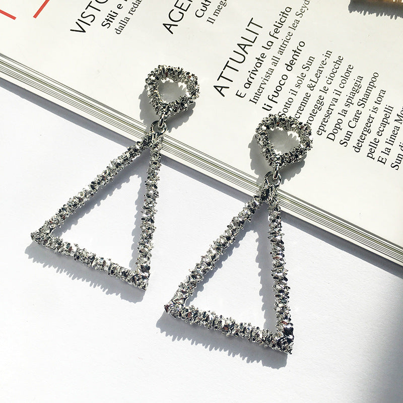 Planderful Collection: Vienna Verve Metal Geometric Earrings - European Style