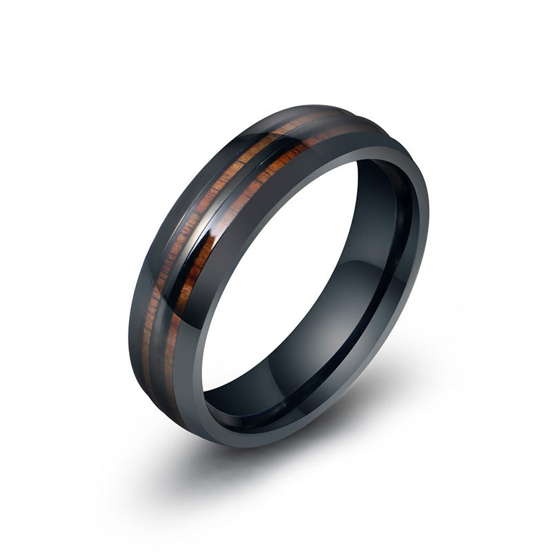 Stylish Titanium Steel Personalized Couples Ring - Dripping Oil Men's Jewelry Accessories