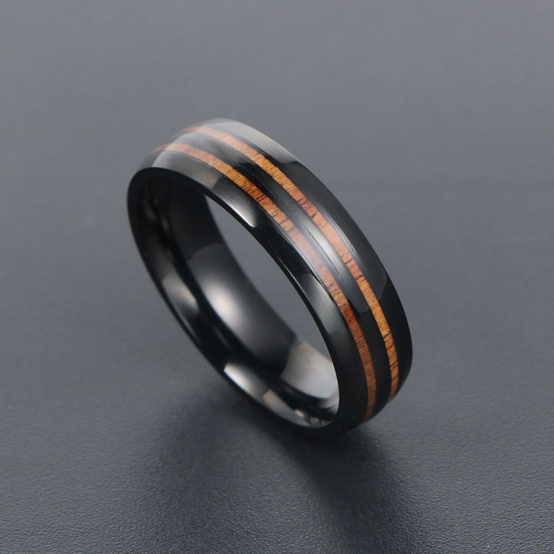 Stylish Titanium Steel Personalized Couples Ring - Dripping Oil Men's Jewelry Accessories