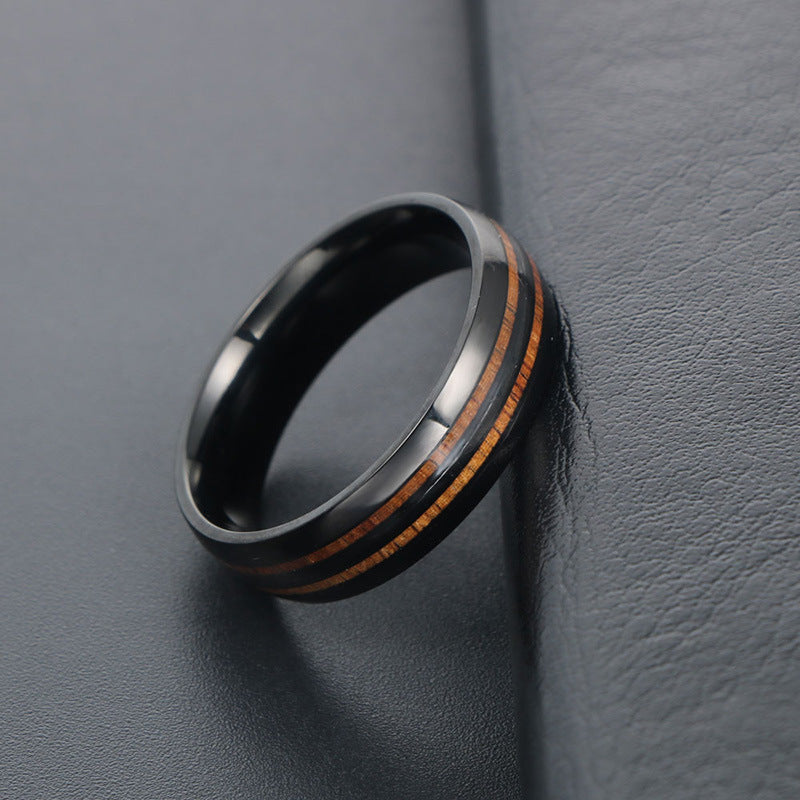 Stylish Titanium Steel Personalized Couples Ring - Dripping Oil Men's Jewelry Accessories