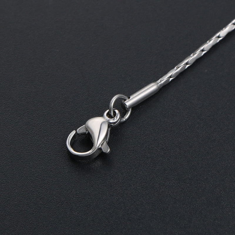 Personalized Titanium Steel Vertical Chain Necklace for Stylish Men and Women