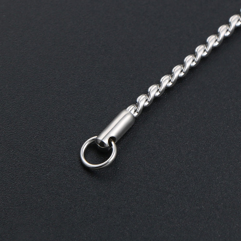 Men's Elegant Two-Strand Braided Titanium Steel Necklace