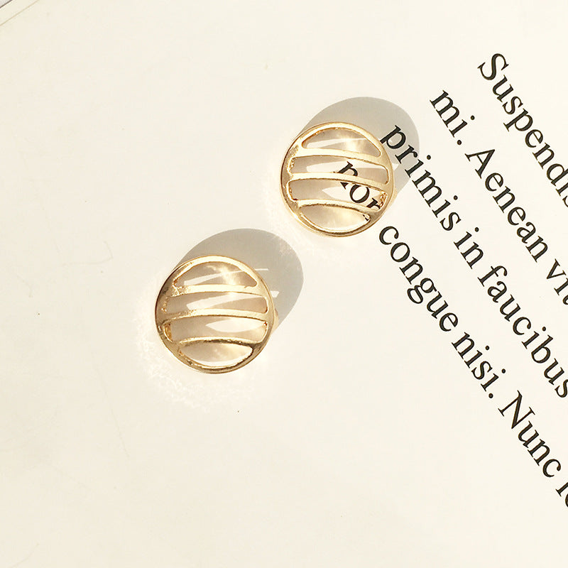 Geometric Circle Alloy Earrings - Vienna Verve Collection