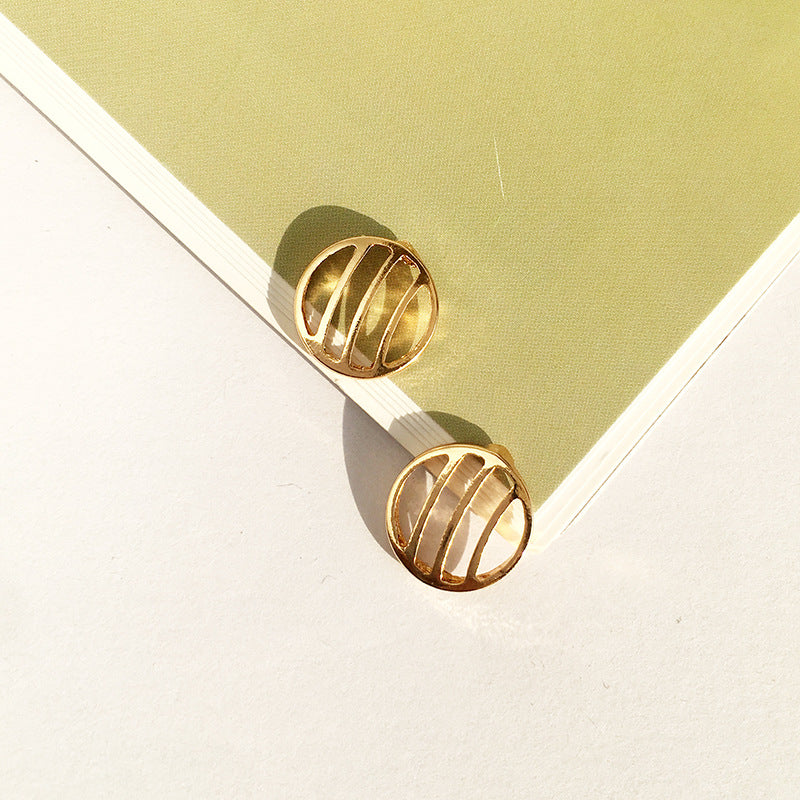 Geometric Circle Alloy Earrings - Vienna Verve Collection