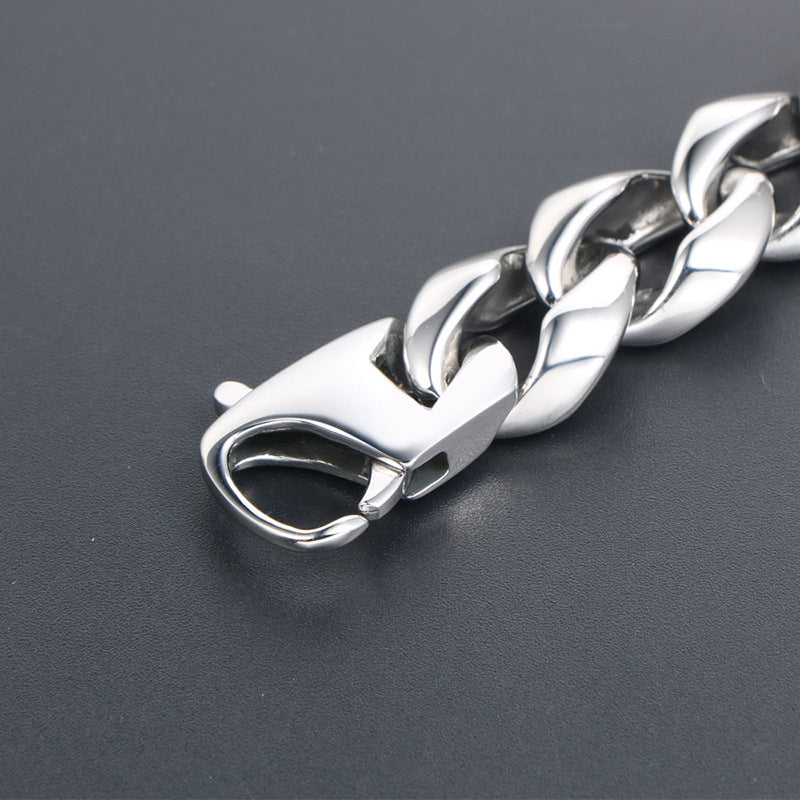 Punk-Inspired Titanium Steel Couple's Bracelet for Hipsters