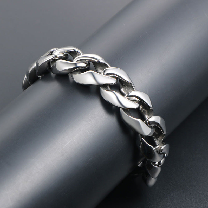 Punk-Inspired Titanium Steel Couple's Bracelet for Hipsters