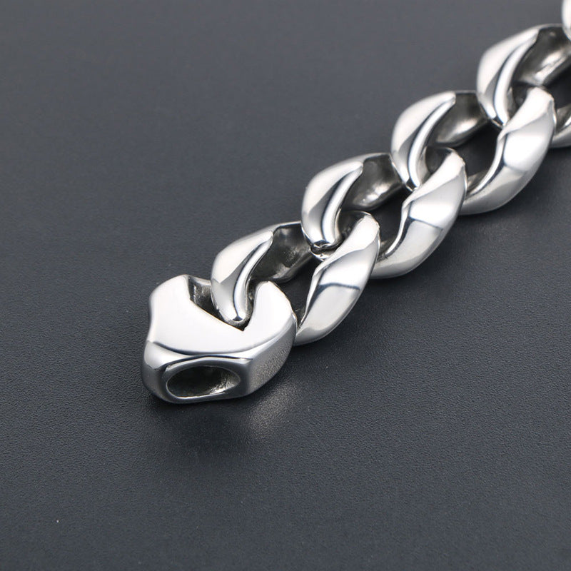 Punk-Inspired Titanium Steel Couple's Bracelet for Hipsters