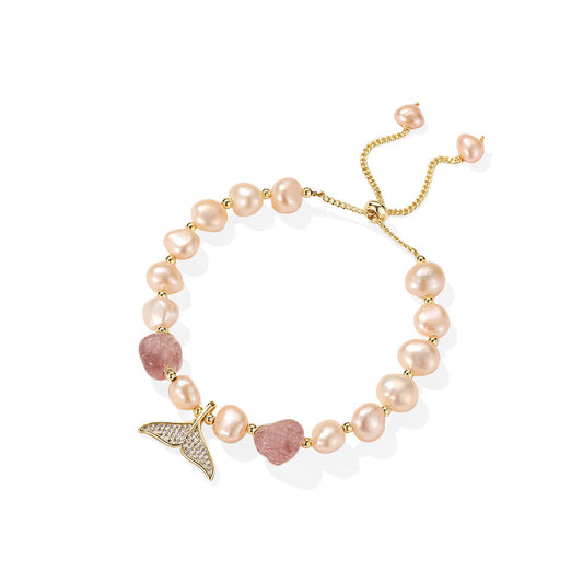 Elegant Fishtail Pearl Bracelet with Korean Niche Design