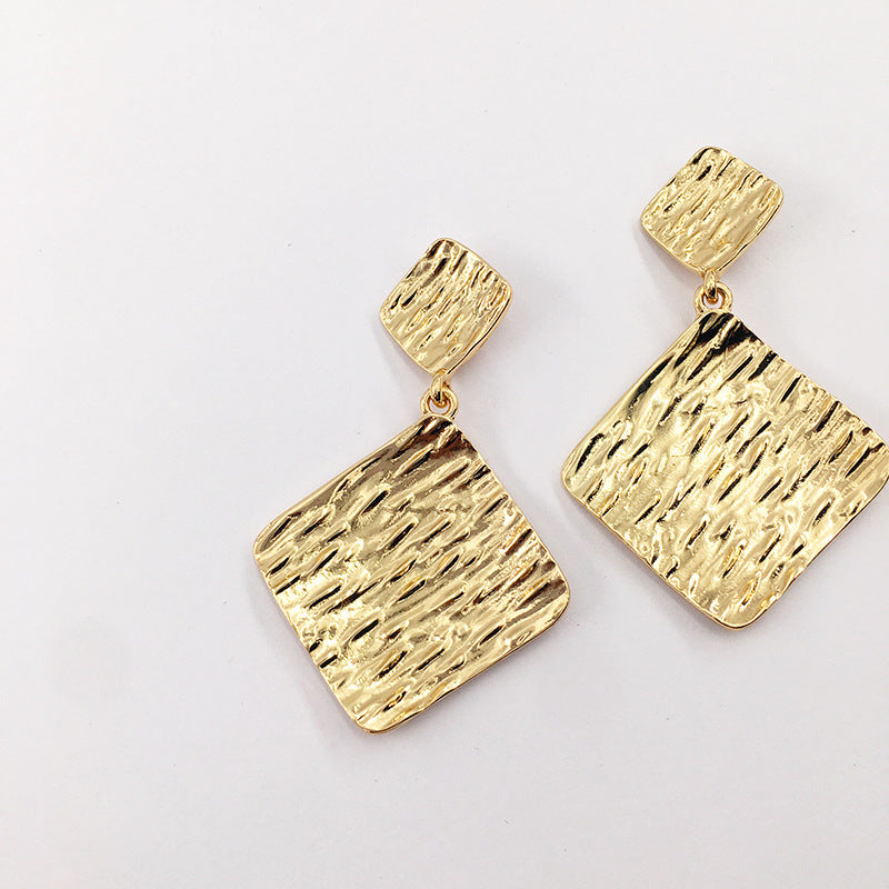 European Hammered Geometric Earrings for Women from Vienna Verve Collection