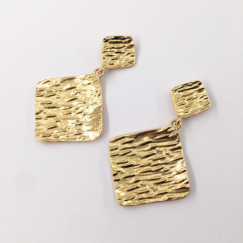 European Hammered Geometric Earrings for Women from Vienna Verve Collection