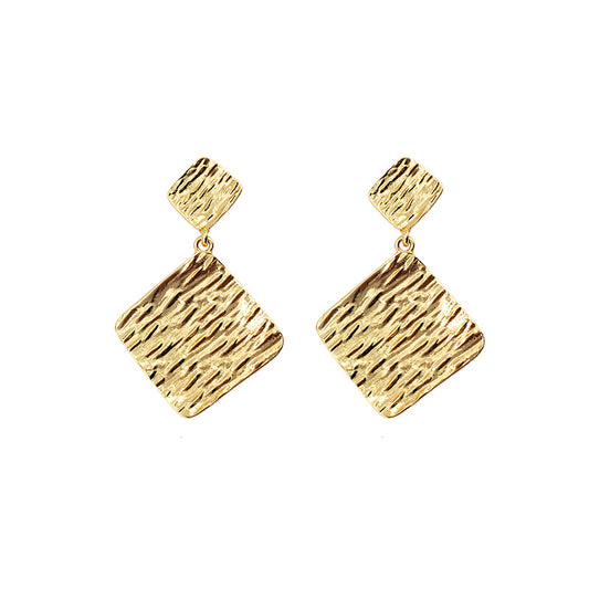 European Hammered Geometric Earrings for Women from Vienna Verve Collection