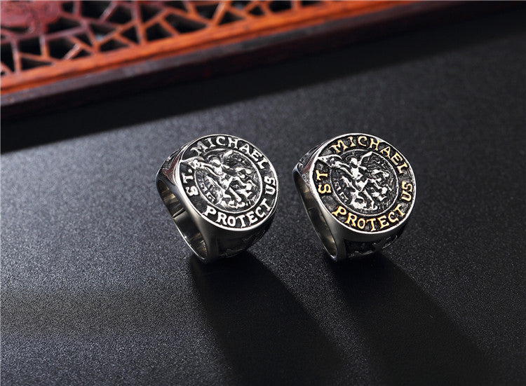 Greek Mythology Titanium Steel Men's Ring