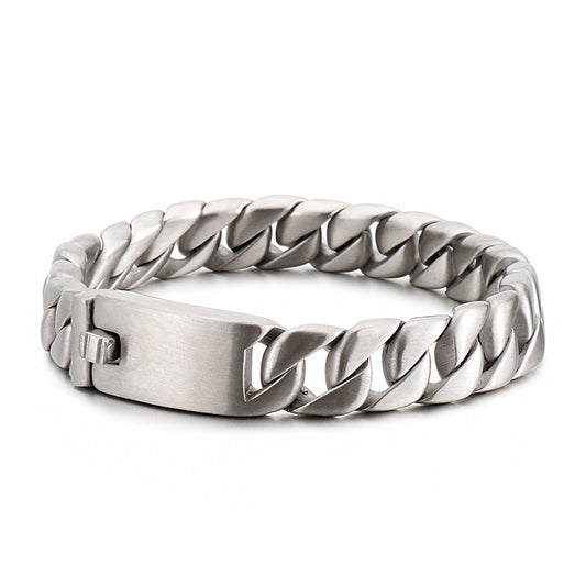 Korean-Inspired Simple Titanium Steel Bracelet for Men - Trendy Fashion Accessory