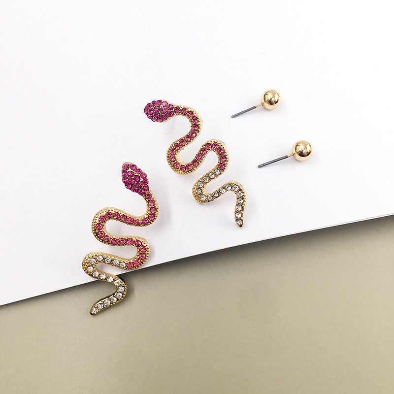 Exaggerated Snake Earring Set - Vienna Verve Collection