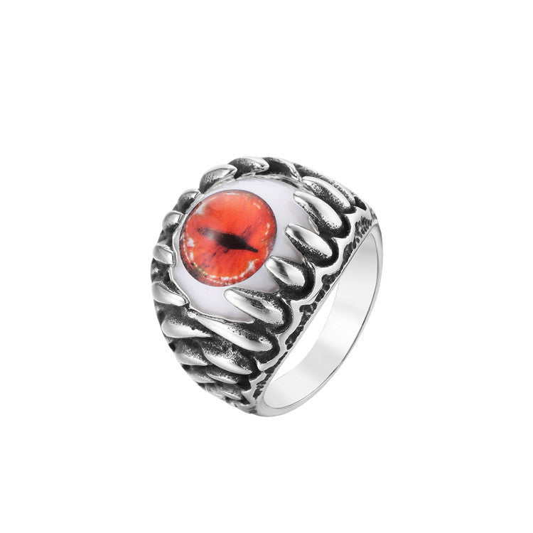 Eyeball Titanium Steel Ring for Men