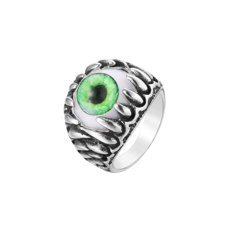 Eyeball Titanium Steel Ring for Men