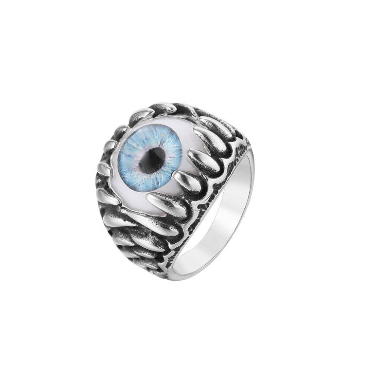 Eyeball Titanium Steel Ring for Men