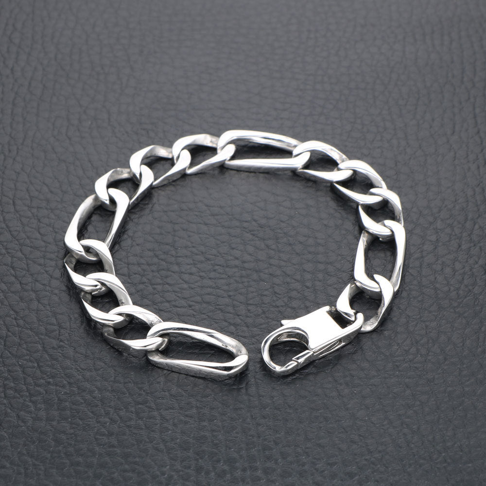 Stylish Titanium Steel Hip-Hop Men's Bracelet - Trendy Rock Chain Accessory