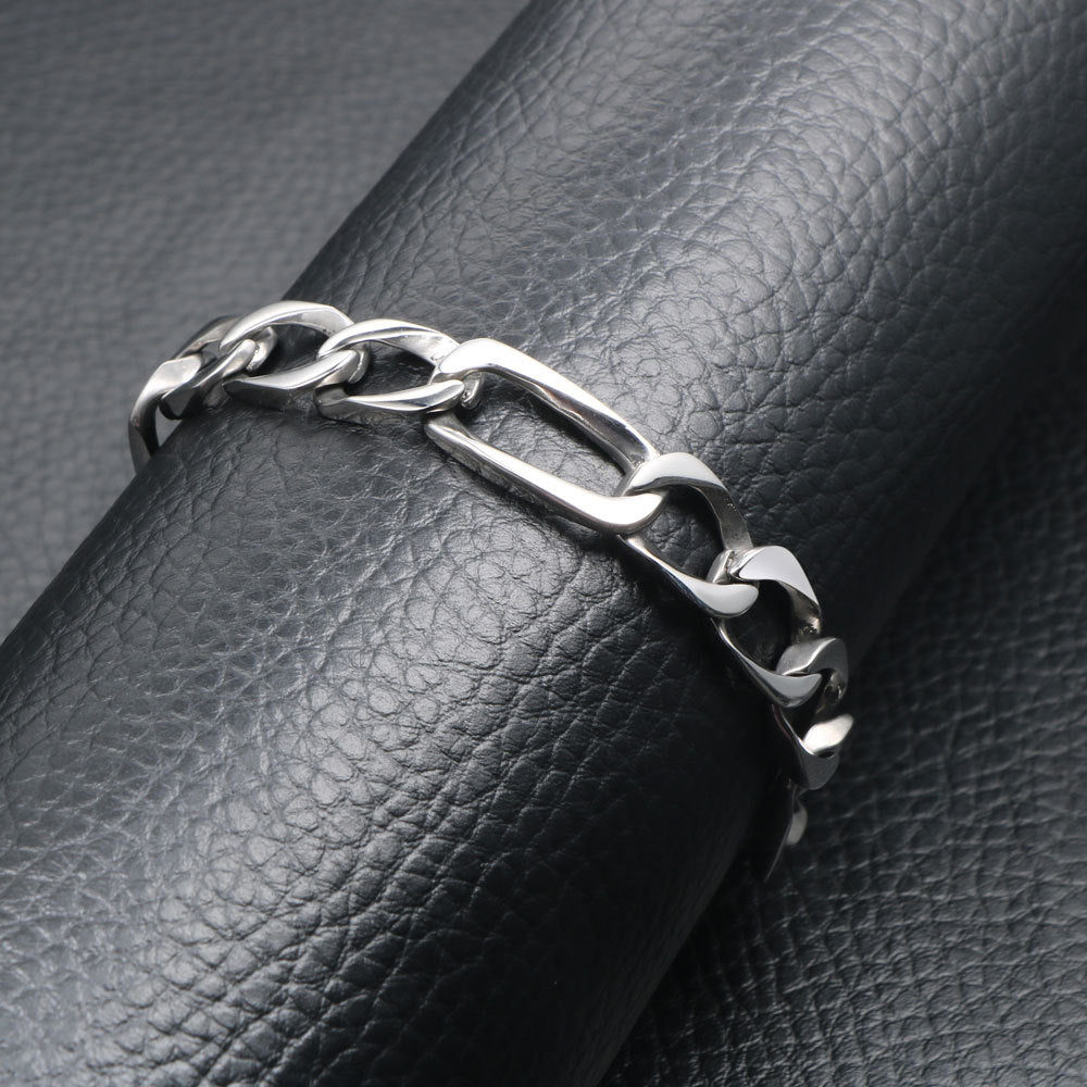 Stylish Titanium Steel Hip-Hop Men's Bracelet - Trendy Rock Chain Accessory