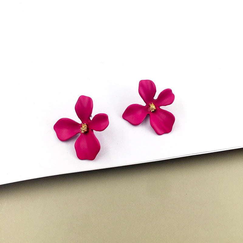 Trendy Flower Earrings Set with Personalized Design for Cross-border Fashion Market