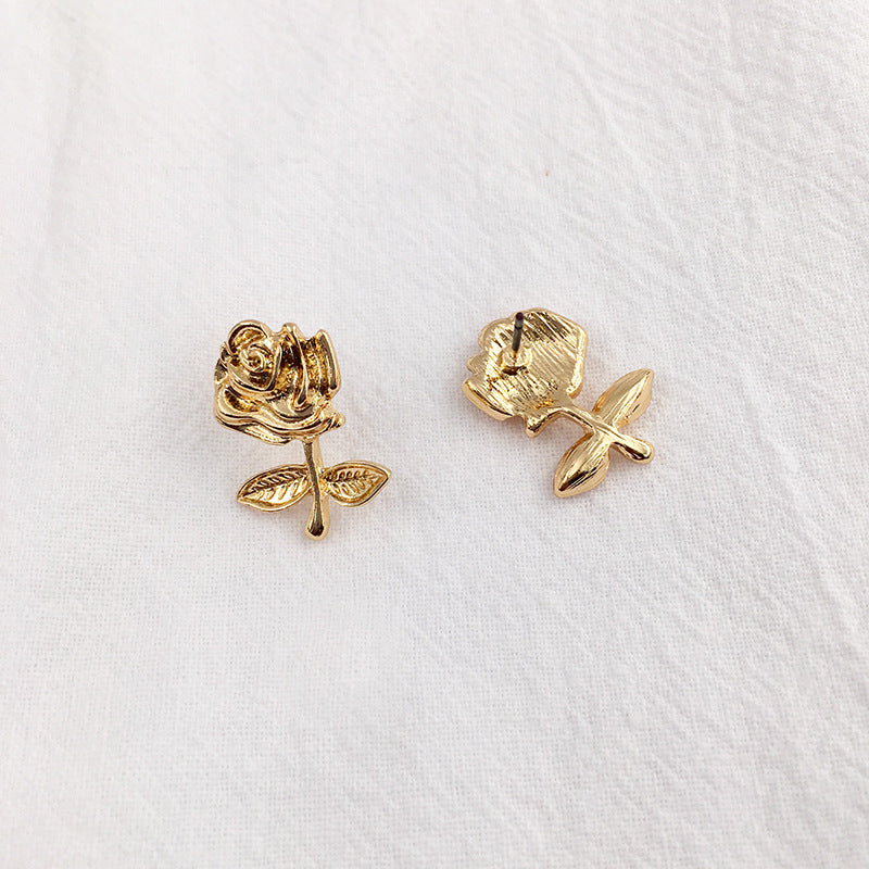 Metal Rose Earrings - Vienna Verve Collection