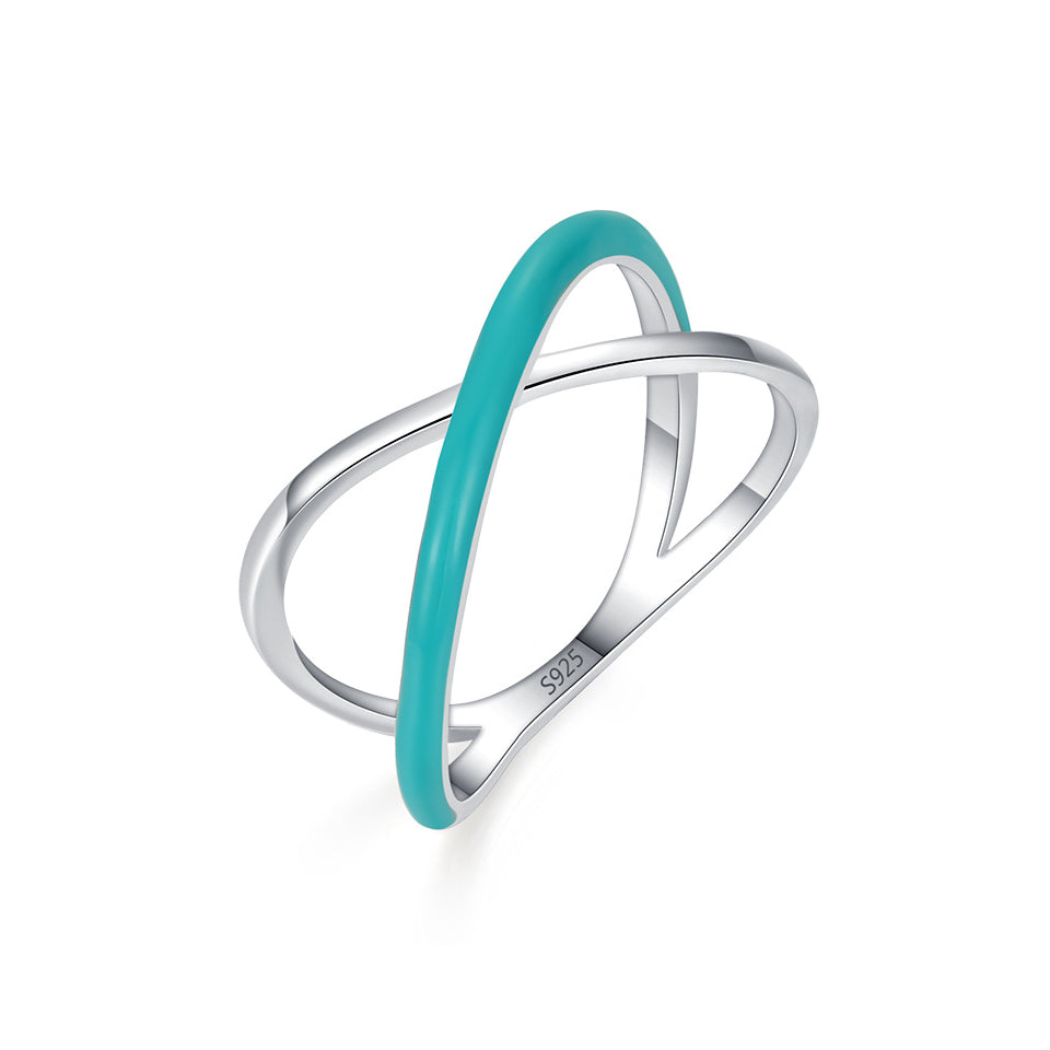 Sterling Silver Geometric Line Drop Ring - Everyday Genie Collection