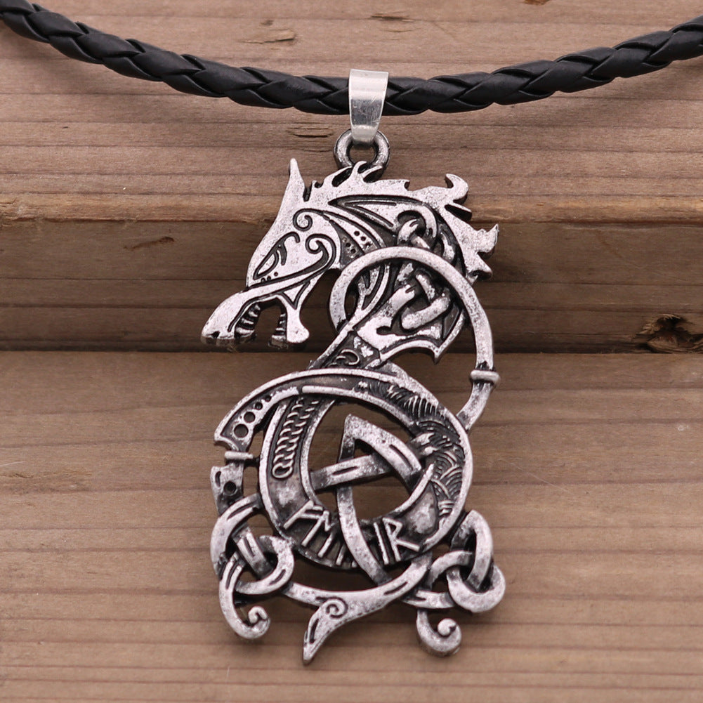 Norse Legacy Viking Animal Pendant Necklace for Men