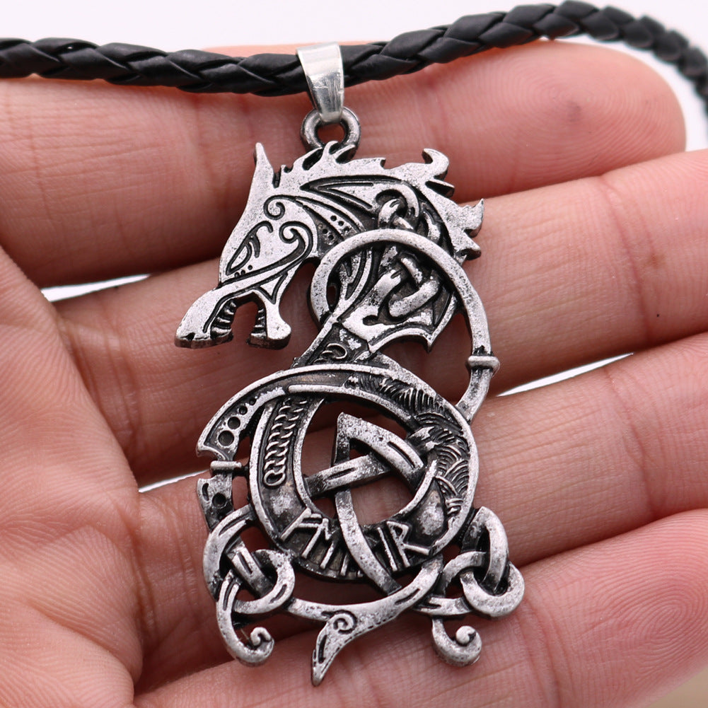 Norse Legacy Viking Animal Pendant Necklace for Men