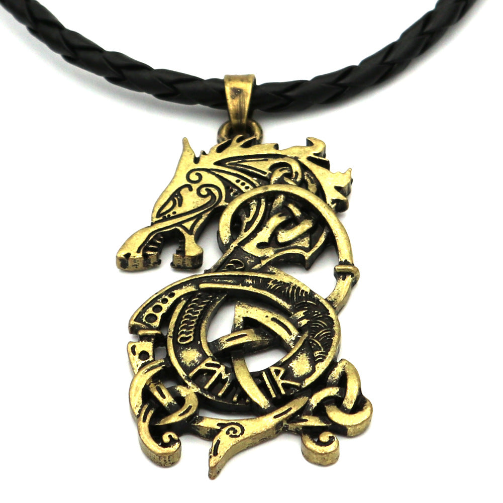 Norse Legacy Viking Animal Pendant Necklace for Men