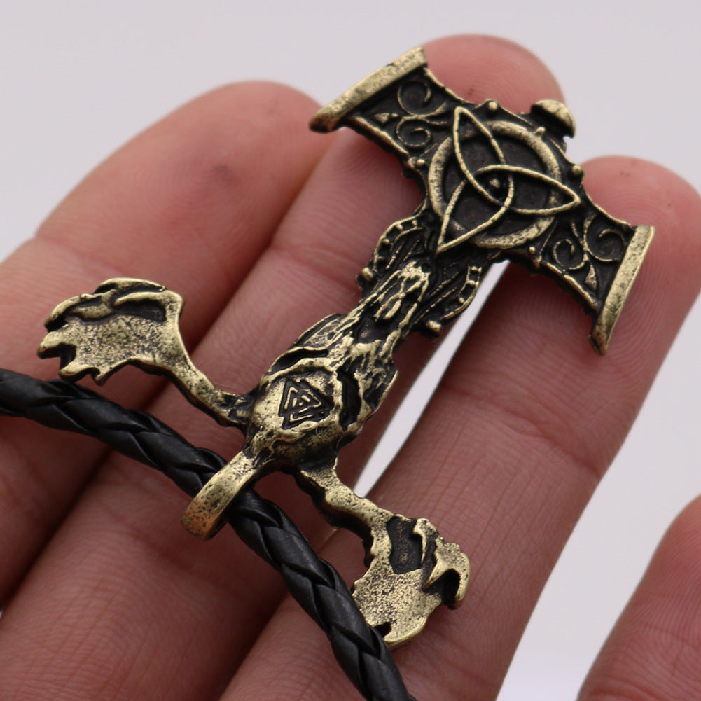 Viking Odin Hammer Rune Pendant Necklace - Norse Legacy Collection