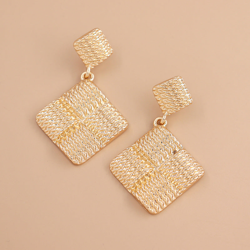 Vienna Verve Metal Square Earrings - Contemporary Fashion Jewelry