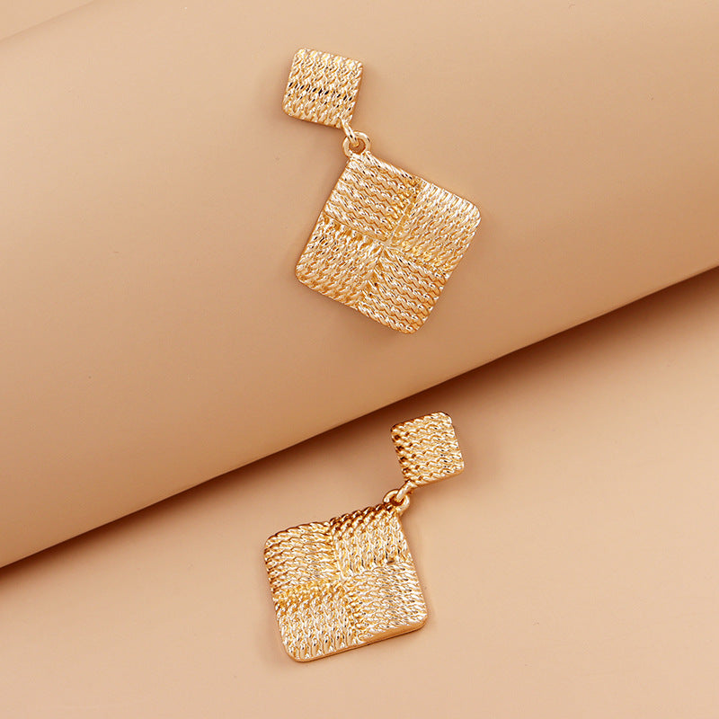 Vienna Verve Metal Square Earrings - Contemporary Fashion Jewelry