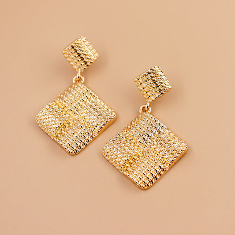 Vienna Verve Metal Square Earrings - Contemporary Fashion Jewelry