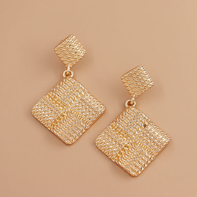 Vienna Verve Metal Square Earrings - Contemporary Fashion Jewelry