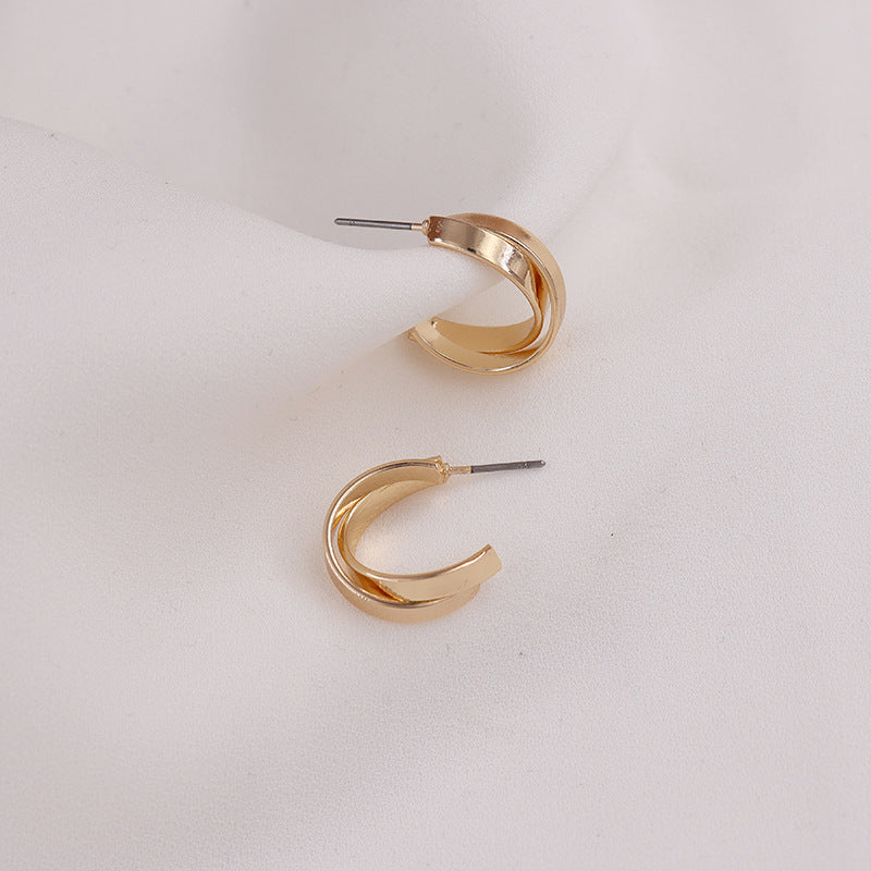 Minimalistic Cross Border Geometric Earrings