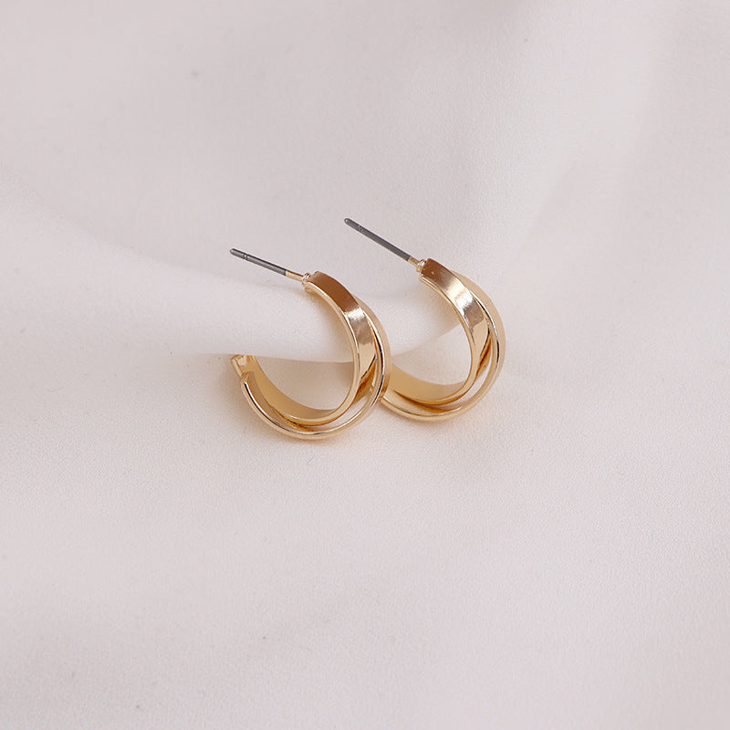 Minimalistic Cross Border Geometric Earrings