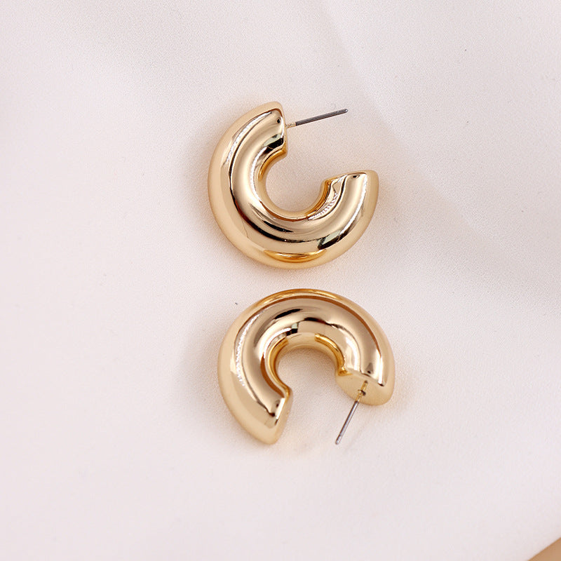 Metallic Charm Gold-Plated Earrings Set by Vienna Verve