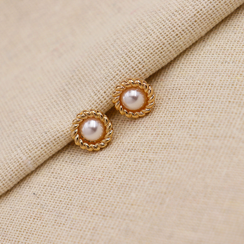 Chic Petite Pearl Earrings by Vienna Verve