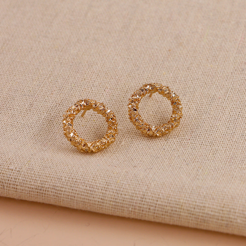 Alloy Geometric Square and Star Circle Earrings Set with Fashionable Twist