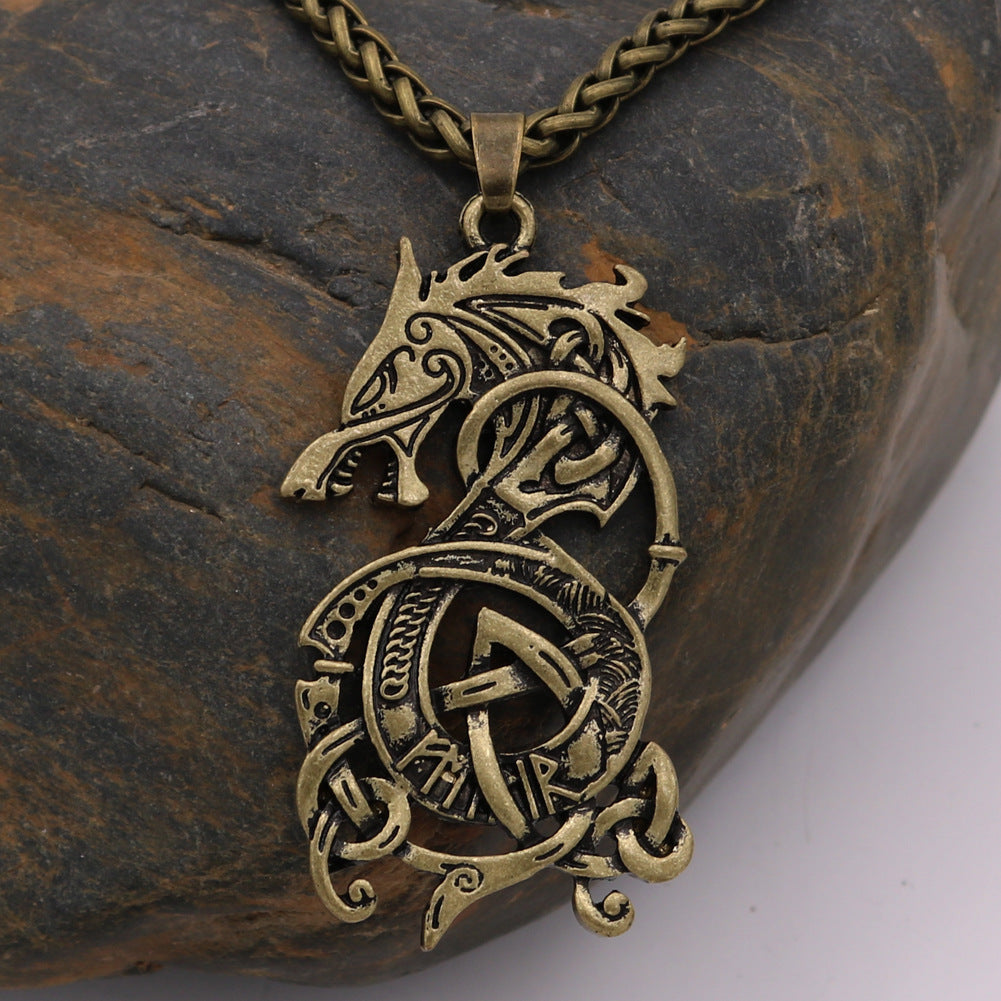 Norse Legacy Viking Animal Pendant Necklace for Men