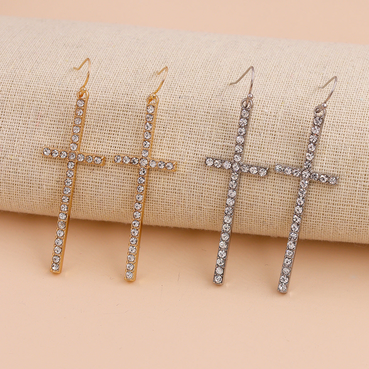 Stylish Retro Alloy Cross Earrings for Women by Planderful - Vienna Verve Collection