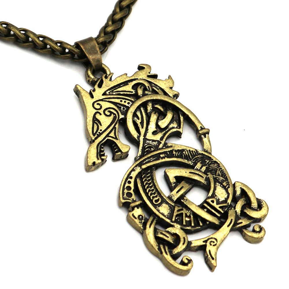 Norse Legacy Viking Animal Pendant Necklace for Men