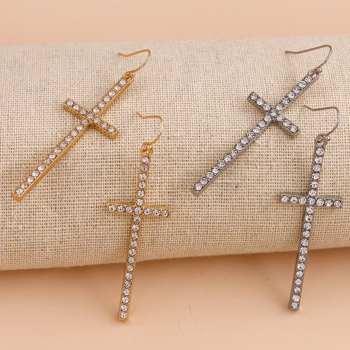 Stylish Retro Alloy Cross Earrings for Women by Planderful - Vienna Verve Collection