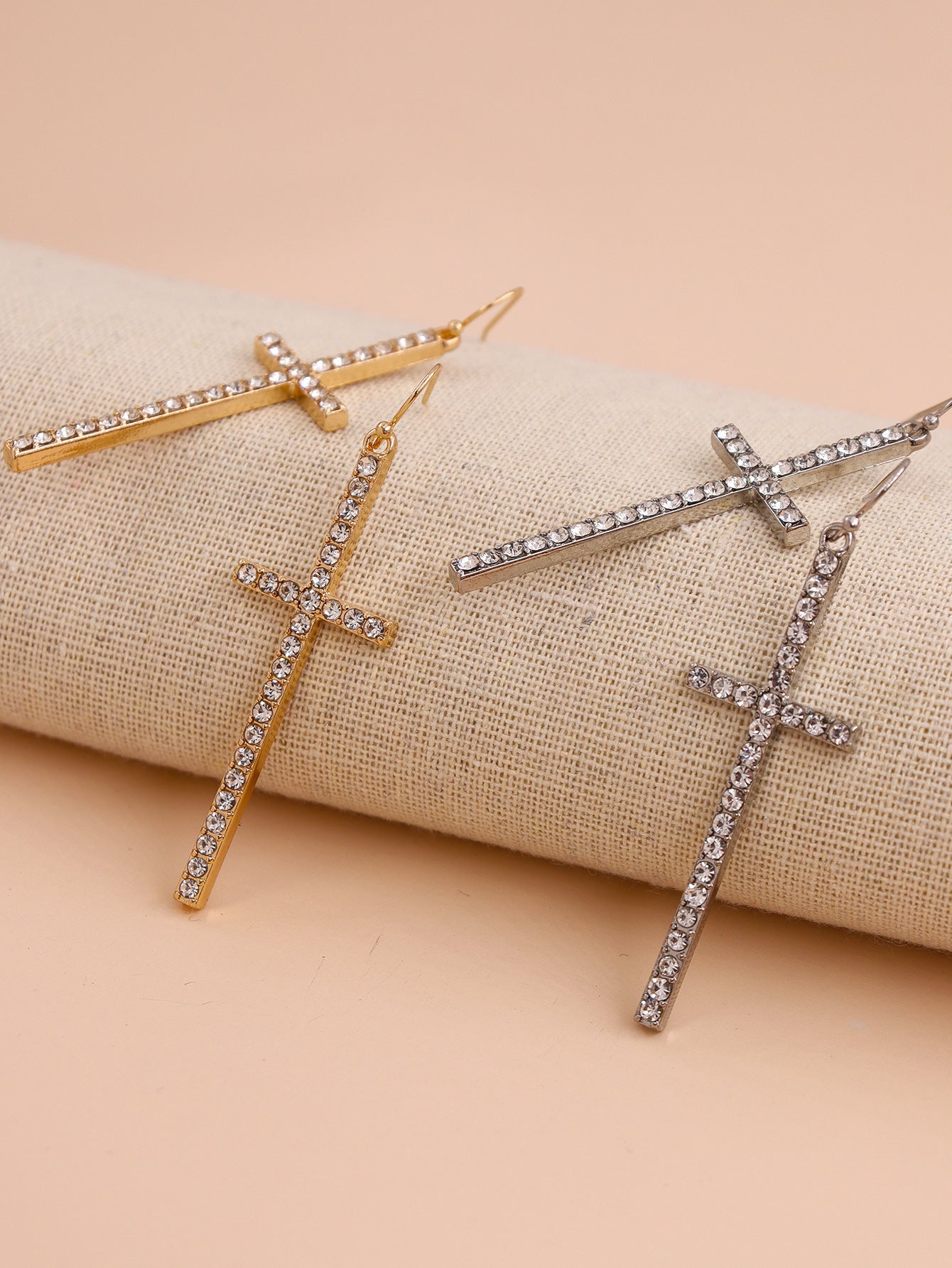 Stylish Retro Alloy Cross Earrings for Women by Planderful - Vienna Verve Collection